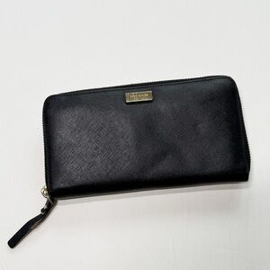 Kate Spade Large Black Leather‎ Continental Wallet